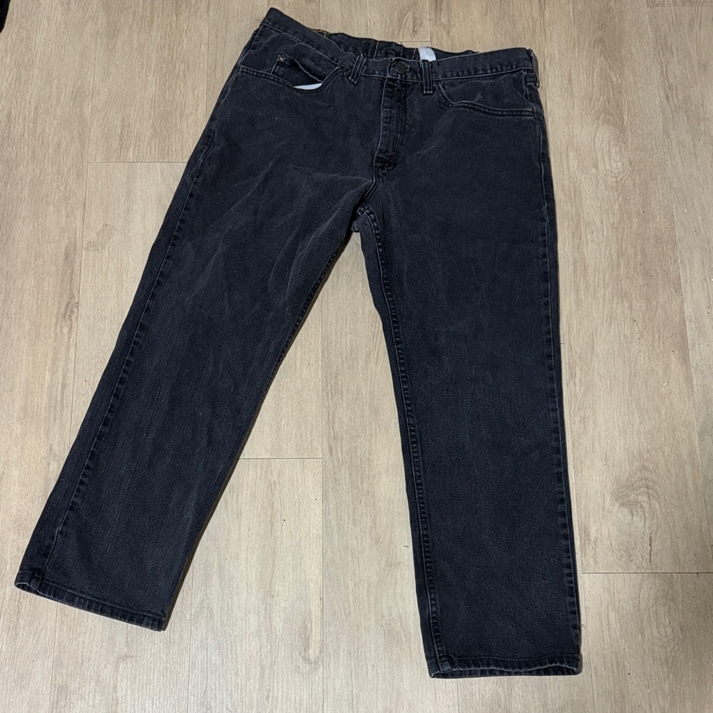 Men's Black Straight Jeans
